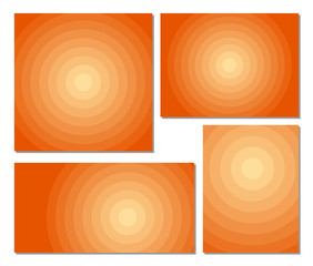 Circle backgrounds template set with different aspect ratio. Sunburst background set