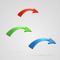 Arrows Vector Set 3d Style