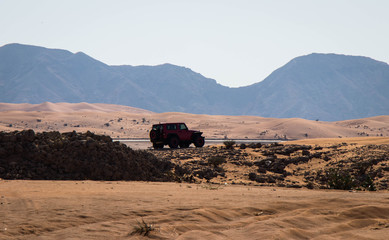 Off-roading in the rocky and sandy deserts of UAE in Fossil Rock area. Amazing experience and in...