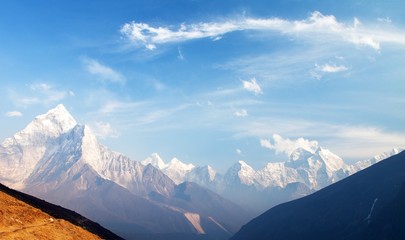 mount Ama Dablam on the way to Mount Everest Base Camp