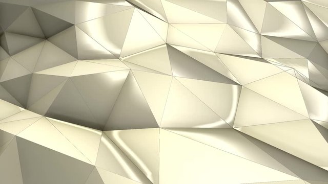 Abstract 3D render background. Polygonal geometric surface. Nice concept with enough space for integrating titles or logos. Triangular crystalline background animation. HD Stock footage clip.