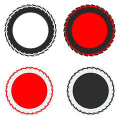 ribbon award black red template