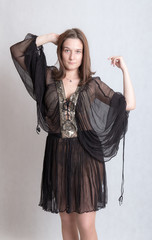 studio portrait of a girl