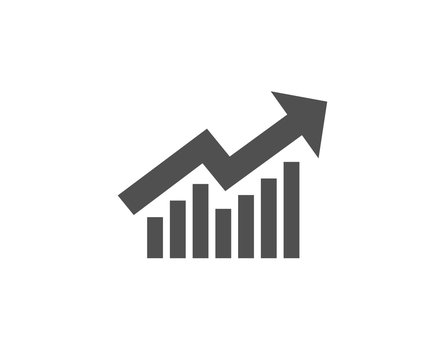 Chart simple icon. Report graph or Sales growth sign. Analysis and Statistics data symbol. Quality design elements. Classic style. Vector