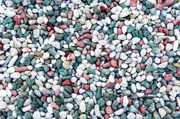 top view image of many colorful stone on ground for texture background
