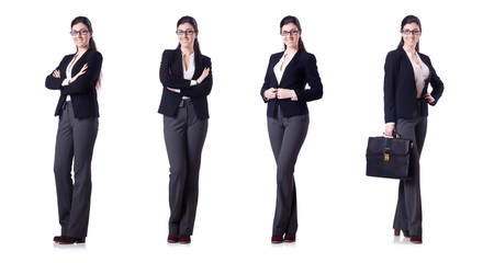 Obraz premium Young businesswoman in various poses