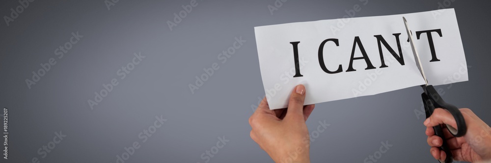 Poster i can't text cut with scissors