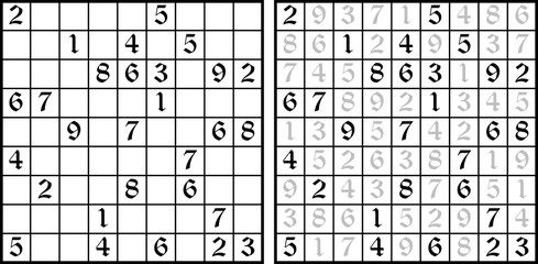 Vector Sudoku game