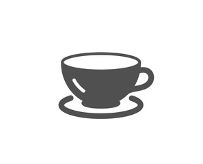 Tea cup simple icon. Coffee drink sign. Fresh beverage symbol. Quality design elements. Classic style. Vector
