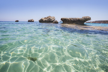 Sea coast. Cyprus summer landscape