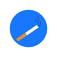 Round icon of a cigarette.