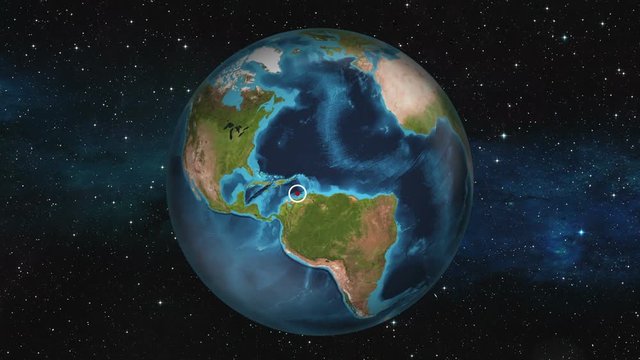 Earth Zoom In - Oranjestad, Aruba