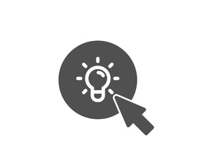 Idea lamp simple icon. Mouse cursor sign. Light bulb symbol. Quality design elements. Classic style. Vector