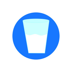 icon with a glass with milk.