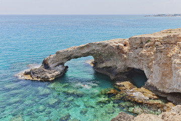 Fototapeta premium Monachus Arch. Cavo greco cape. Ayia napa, Cyprus.
