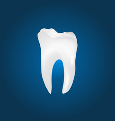 Dental tooth isolated vector icon