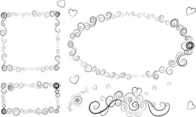 Obraz premium рамка завитки