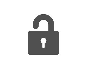 Lock simple icon. Private locker sign. Password encryption symbol. Quality design elements. Classic style. Vector