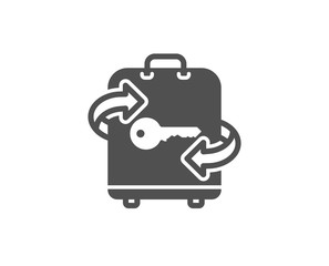 Luggage room simple icon. Baggage Locker sign. Travel service symbol. Quality design elements. Classic style. Vector
