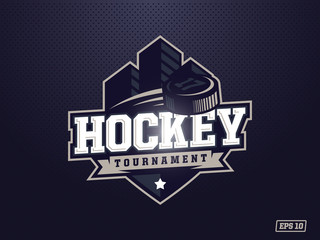 Modern professional hockey logo for sport team