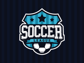 Modern professional soccer logo for sport team