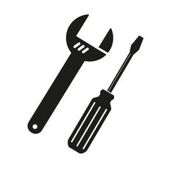 Screwdriver with wrench icon