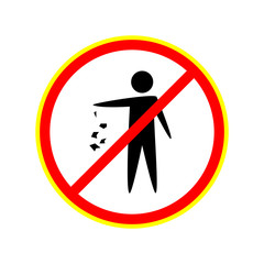 Do not litter sign.