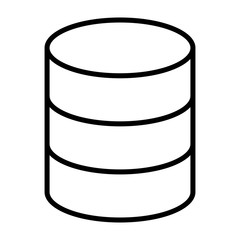 Database Line Icon. Vector Simple Minimal 96x96 Pictogram