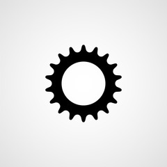 Bicycle sprocket. Vector icon