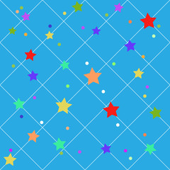 Star on line seamless pattern