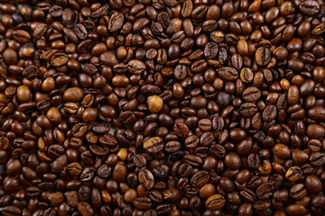 Coffee beans, Grains of coffee background, texture