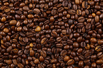 Coffee beans, Grains of coffee background, texture