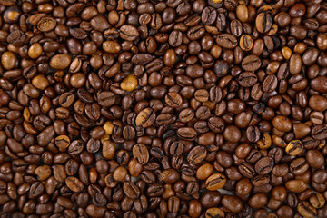 Coffee beans, Grains of coffee background, texture