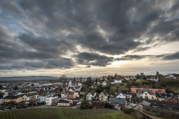 Obraz premium Johannisber- small town in Rheingau, Germany