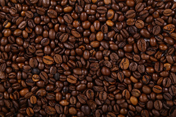 Coffee beans, Grains of coffee background, texture