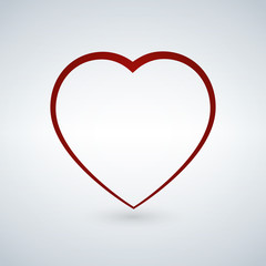 Heart icon. Line vector icon. isolated on white background