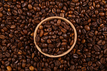 Coffee beans, Grains of coffee background, texture