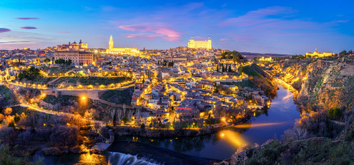 Panoramic View of Toledo - obrazy, fototapety, plakaty