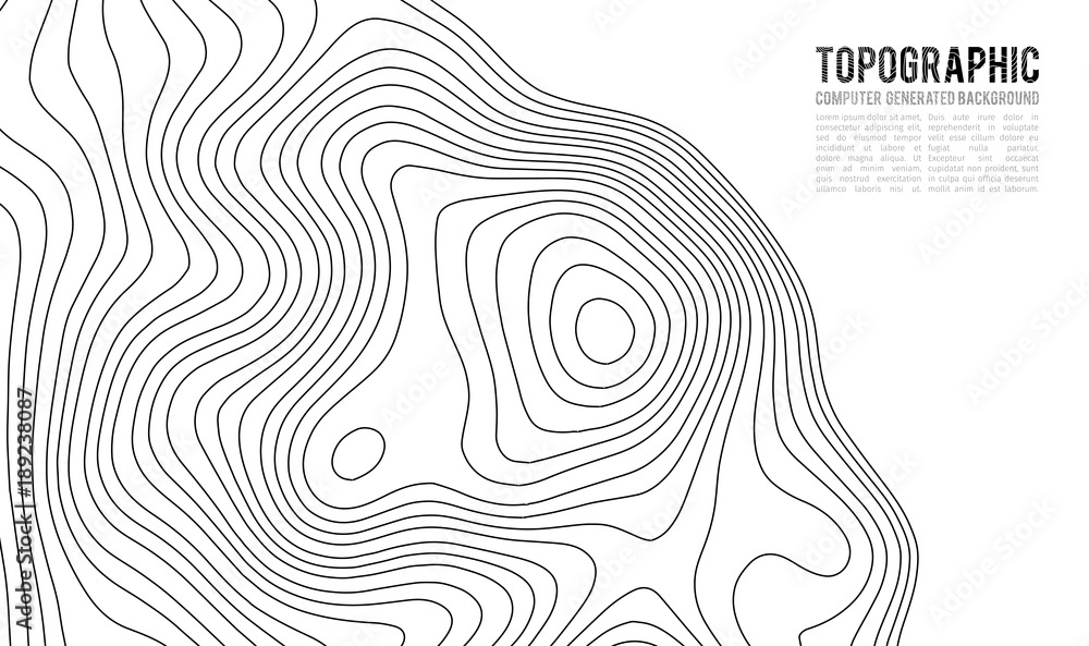 Poster topographic map contour background. topo map with elevation. contour map vector. geographic world to