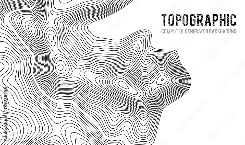 Poster topographic map contour background. topo map with elevation. contour map vector. geographic world to