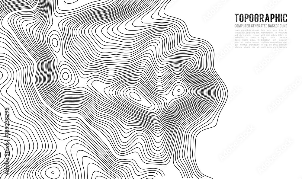 Poster topographic map contour background. topo map with elevation. contour map vector. geographic world to