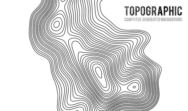 Topographic map contour background. Topo map with elevation. Contour map vector. Geographic World Topography map grid abstract vector illustration . Mountain hiking trail line map design . © RDVector