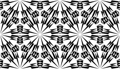 Kaleidoscope  pattern vector.  Psychedelic design element for wallpaper, scrapbooking, fabric. Monochrome fantastic background.