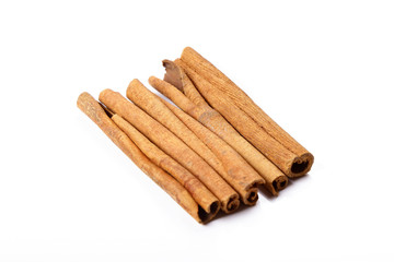 Cinnamon sticks isolated on white background