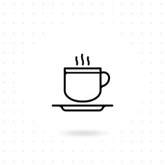 Coffee mug icon. Coffee cup, tea cup icons in line style design. Hot drink vector illustration