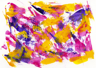 Abstract painting color texture, acrylic color background, knife texture, yellow, orange, red, pink, blue, purple