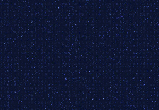 Streaming binary code background vector illustration