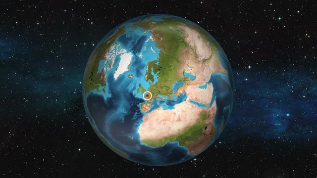 Earth Zoom In - Paris, France