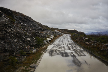 Slate mining area .