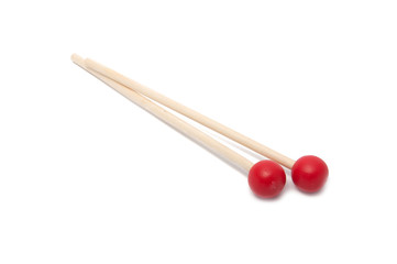 Drumsticks for xylophone isolated